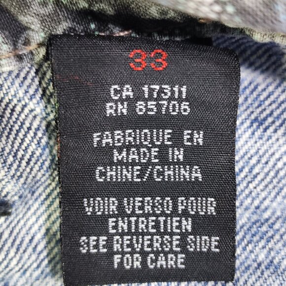 Buffalo jeans Six authentic men's size 31x32 hard washed blue frayed distressed - Picture 8 of 14